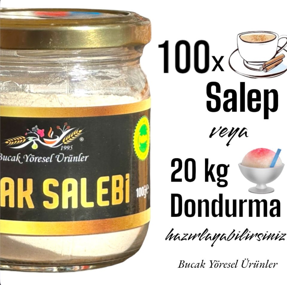 Bucak Salebi 100 G %100 Salep, Doğal Bucak Sahlebi ®️ coğrafi işaretli ürün