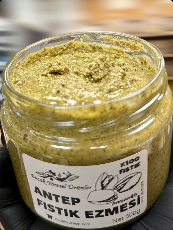 Antep Fıstık Ezmesi 300g Parçacıklı ~ Katkısız, %100 Antep Fıstık