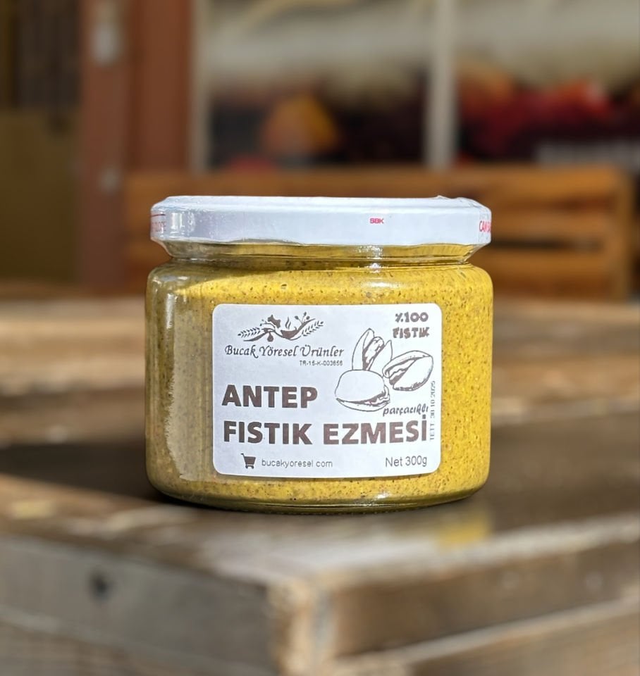Antep Fıstık Ezmesi 300g Parçacıklı ~ Katkısız, %100 Antep Fıstık