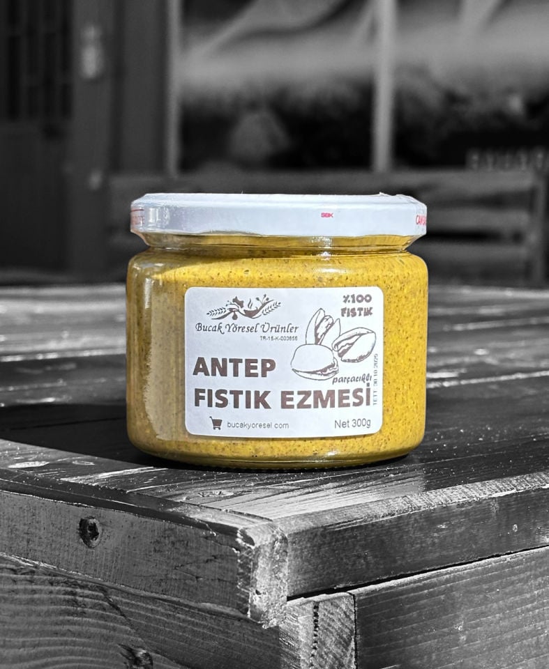 Antep Fıstık Ezmesi 300g Parçacıklı ~ Katkısız, %100 Antep Fıstık