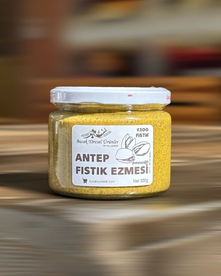 Antep Fıstık Ezmesi 300g Parçacıklı ~ Katkısız, %100 Antep Fıstık
